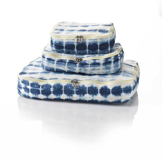 Indigo Shibori Packing Cubes - Set of 3